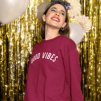 Good Vibes - Women’s Printed Hoodies & Sweatshirt Shop Online At The Tee Shop