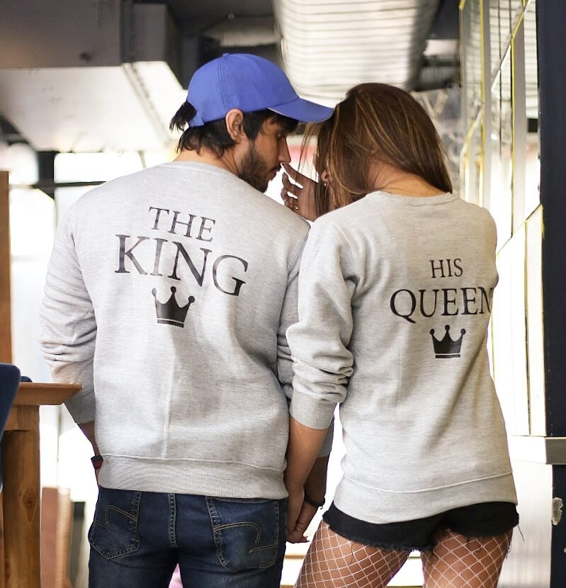 The King & His Queen - Celebrate Your Special Day With Our Matching Couple Sweatshirts | The Tee Shop