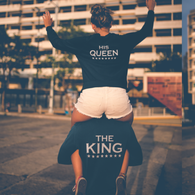 The King & His Queen - The Best Matching Couple Sweatshirt Online Only At The Tee Shop