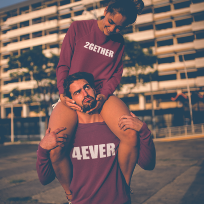 Sweatees - 2gether 4ever - Premium Quality Printed Sweatshirts In Black Grey Maroon & Dark Blue For Couples – The Tee Shop