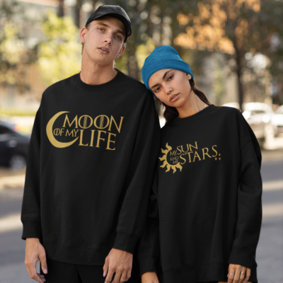 Sun Stars.. Moon Life... -n Full Sleeve Couple Sweatshirts In Trendy Printed Matching Collection – The Tee Shop