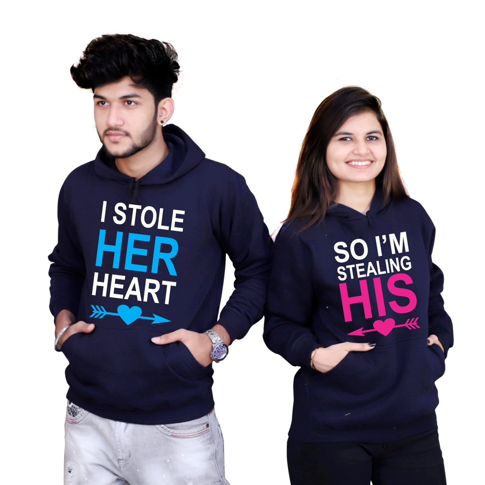 Stealing Heart - Cute matching hoodies for couples only at The Tee Shop